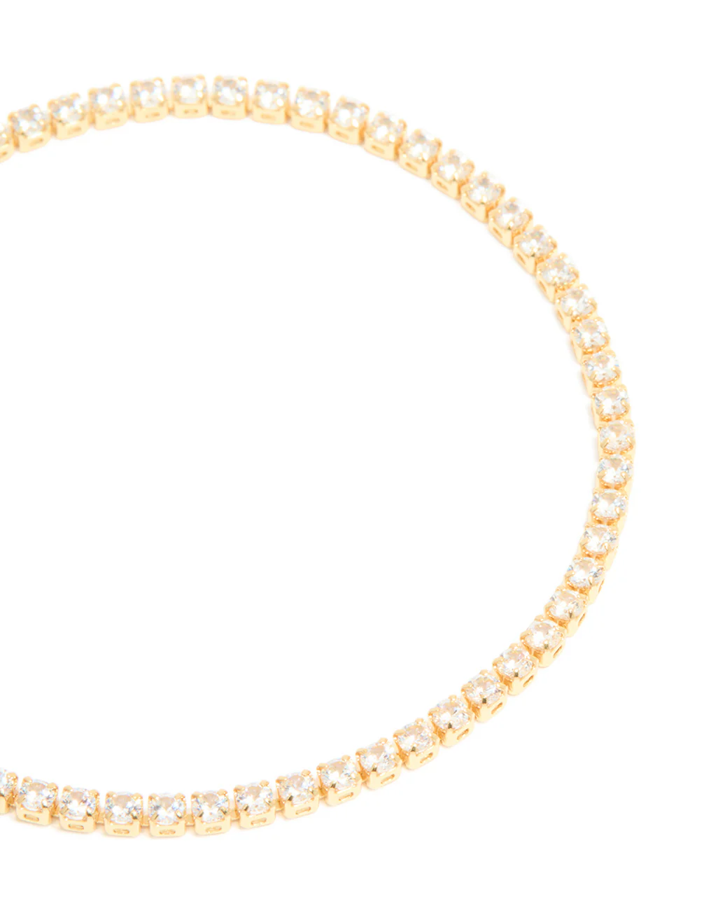 Gold Plated Cubic Zirconia Tennis Toggle Bracelet - Image 3