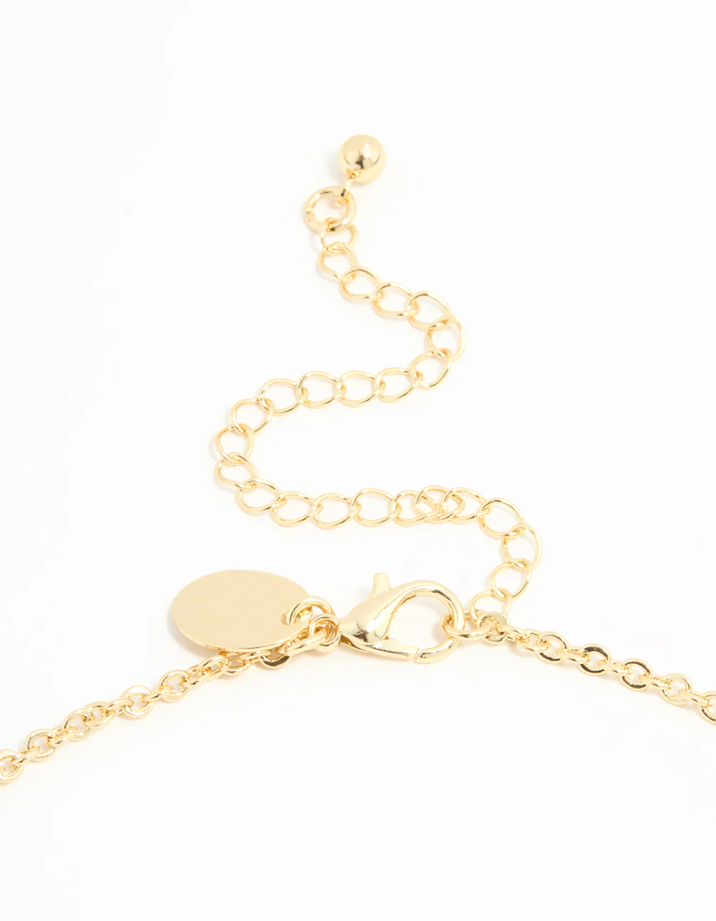 Gold Plated Double Drop Necklace & Earrings Set - Image 3