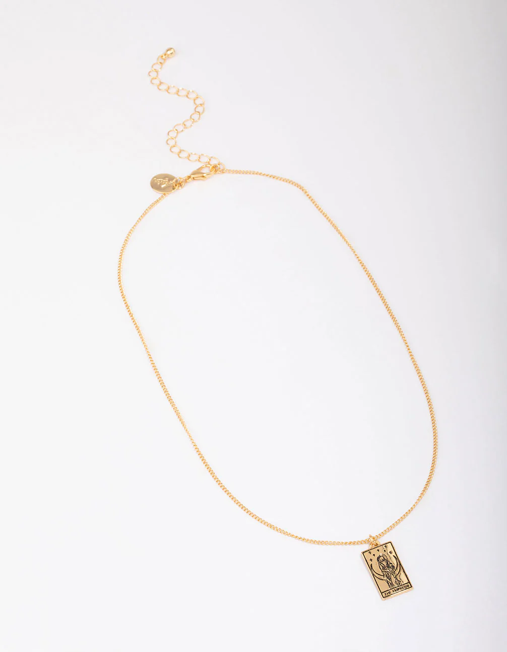 Gold Plated Empress Tarot Card Pendant Necklace - Image 3