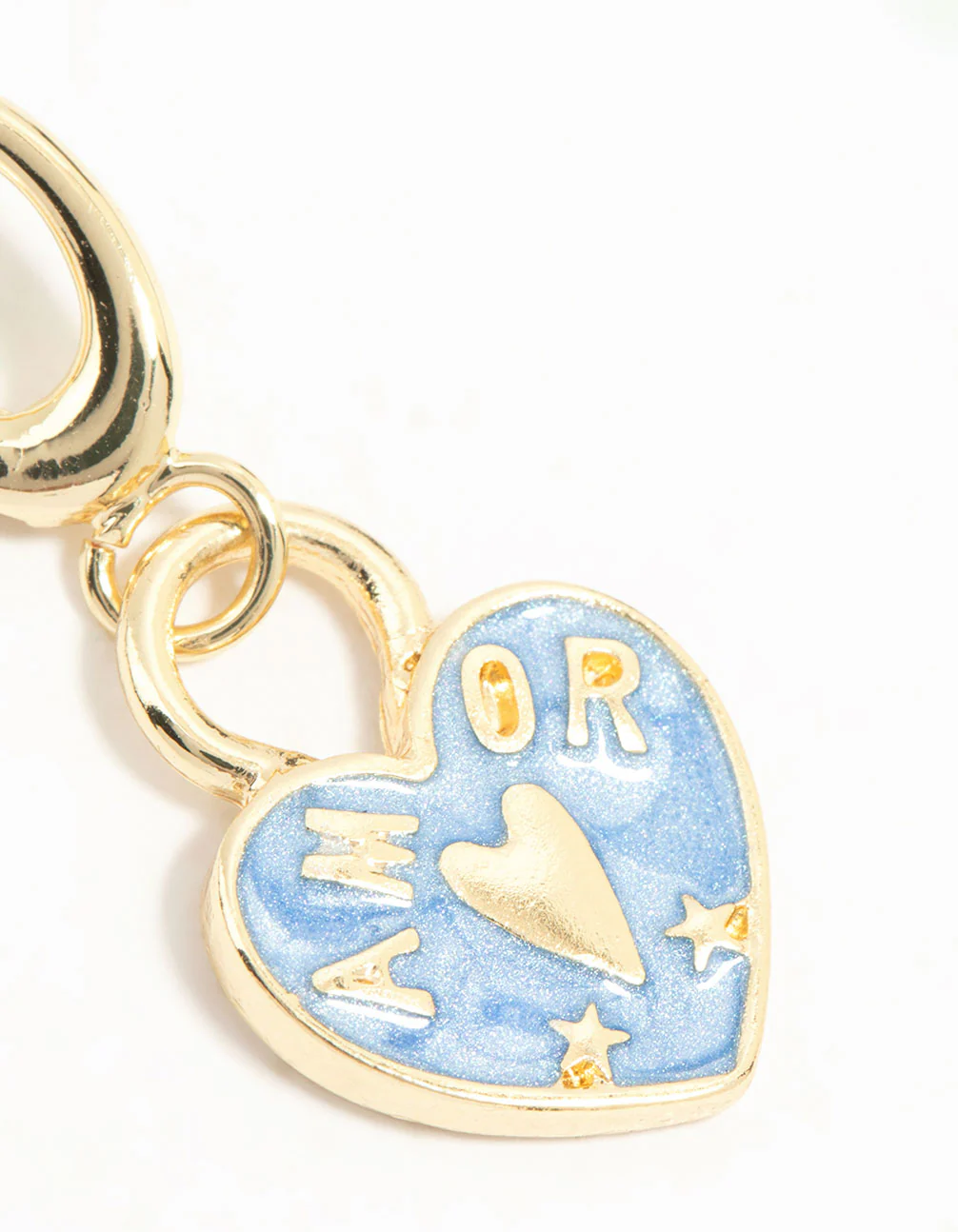 Gold Plated Enamel Heart Charm - Image 3