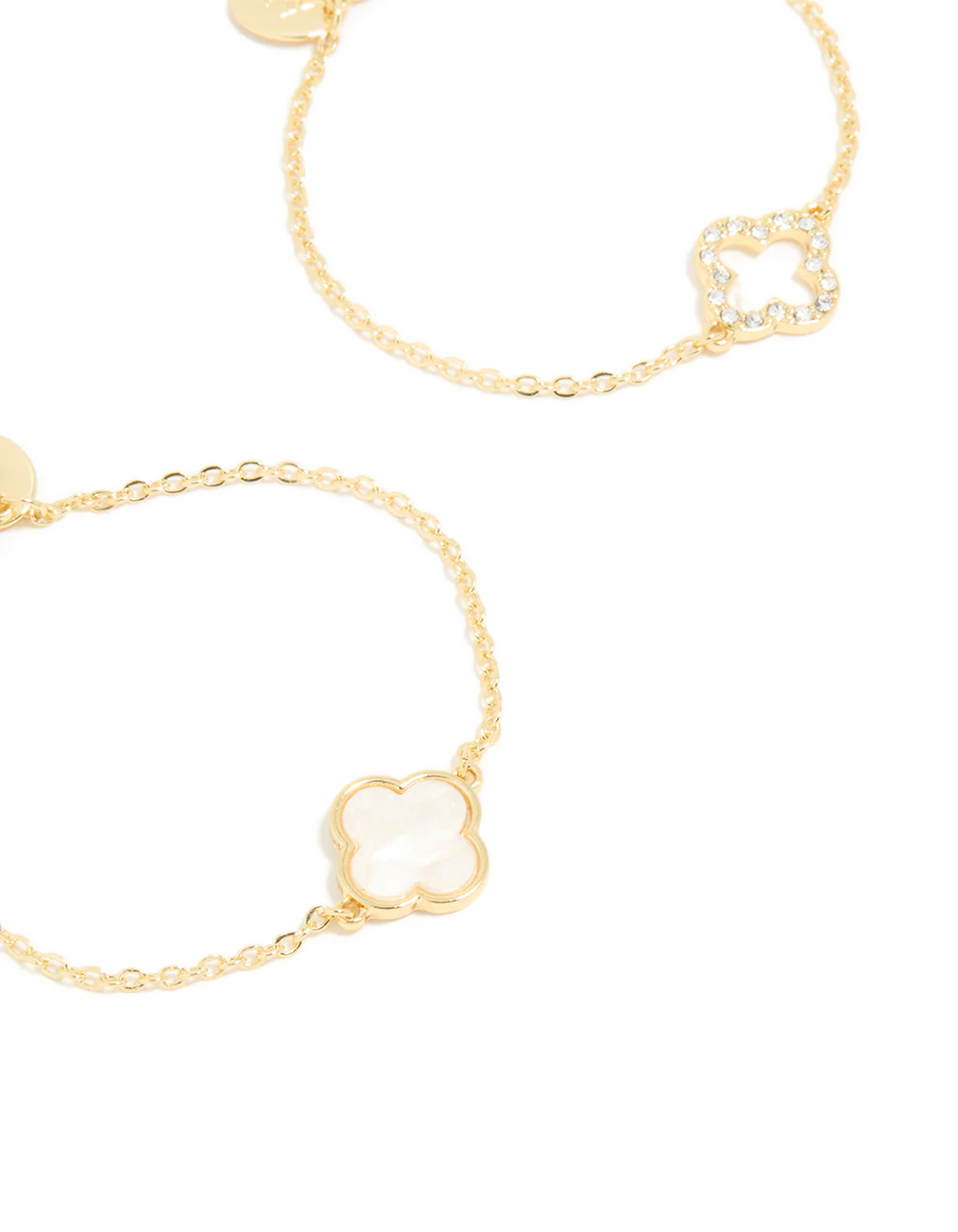 Gold Plated Flower Bracelets 2-Pack - Image 3