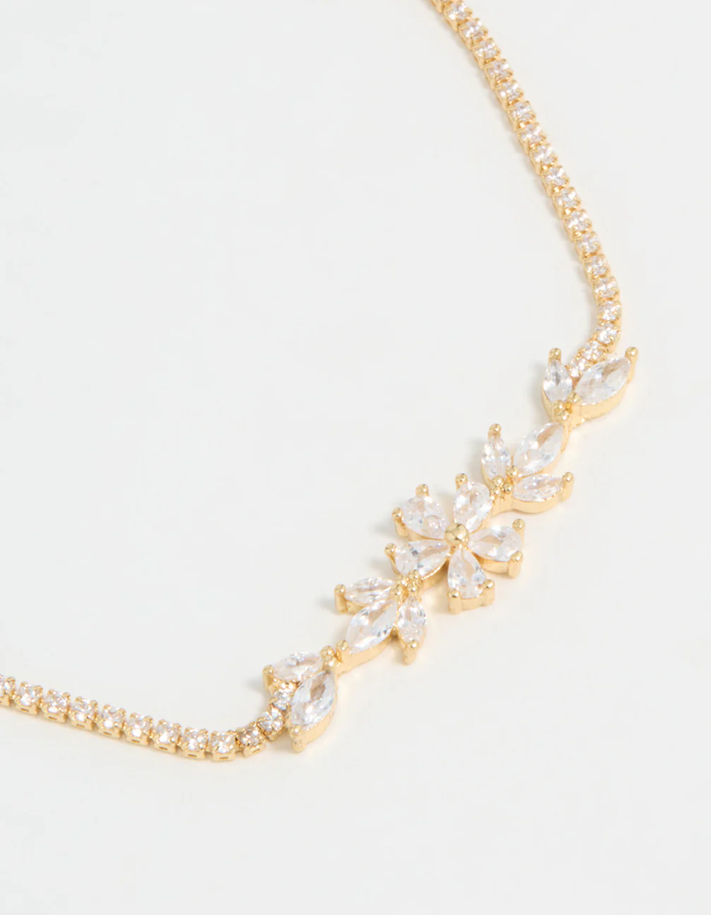 Gold Plated Flower Cupchain Bracelet - Image 2