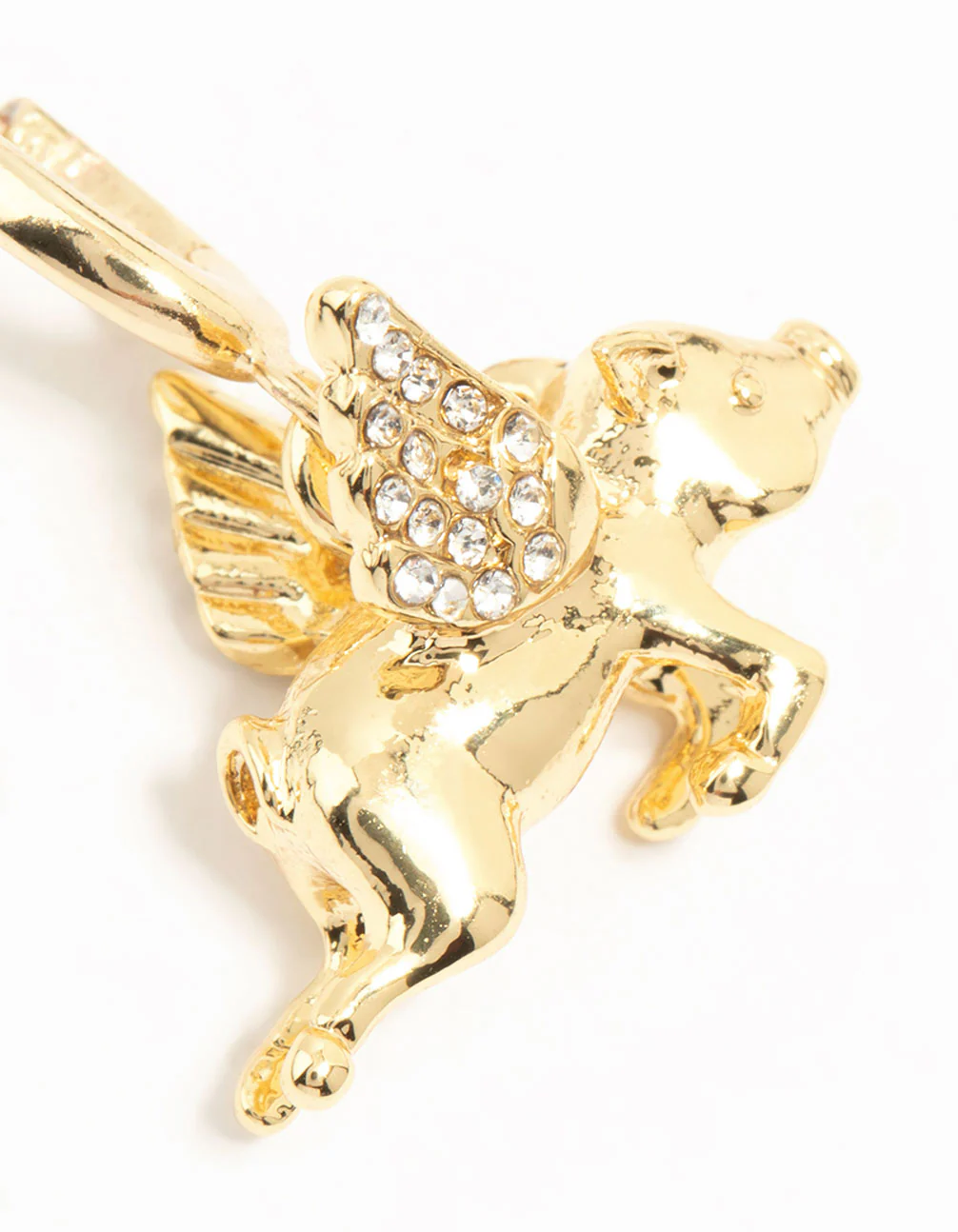 Gold Plated Flying Pig Charm - Image 3