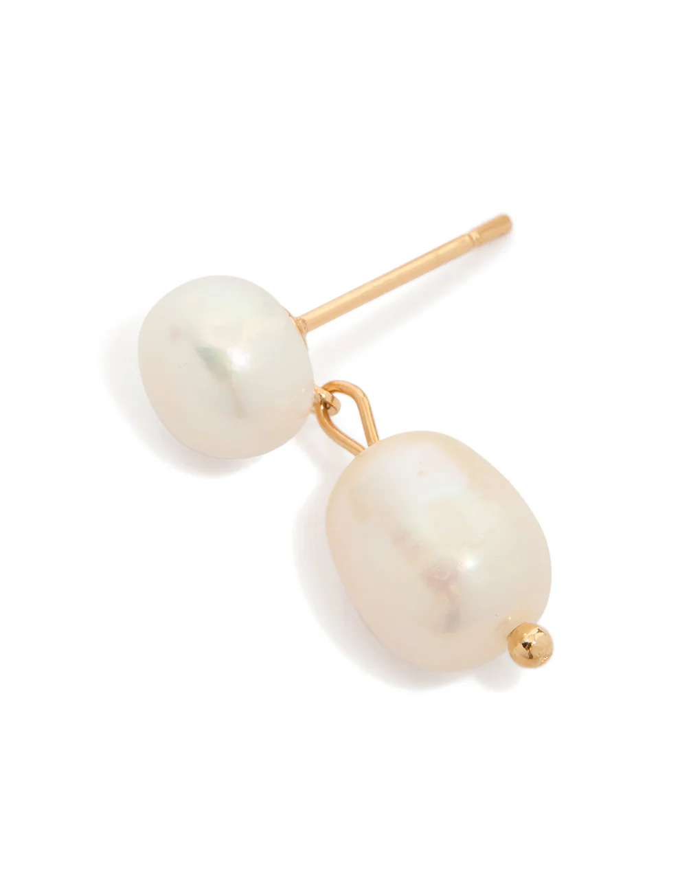 Gold Plated Freshwater Pearl Drop Earrings - Image 4