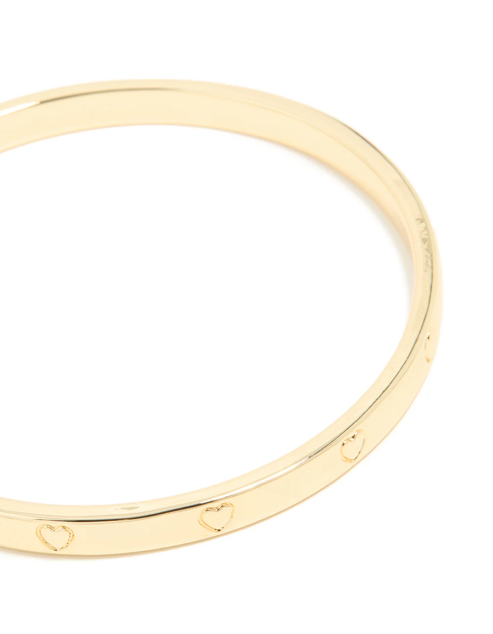 Gold Plated Heart Bangle - Image 2