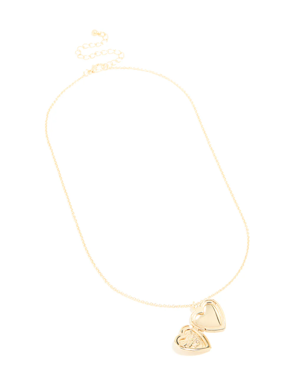 Gold Plated Heart 'Love You' Locket Necklace - Image 3