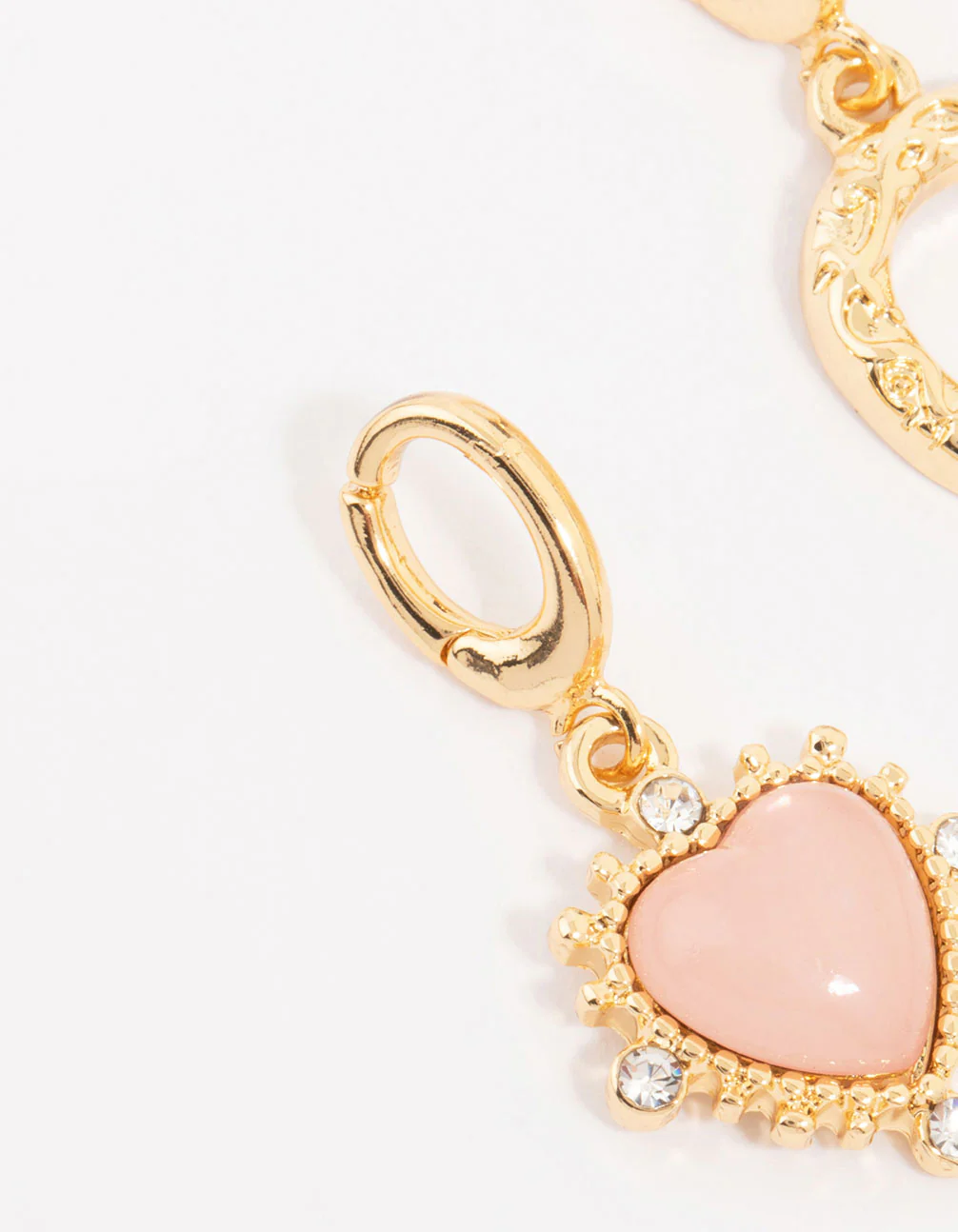 Gold Plated Horseshoe & Heart Charms 3-Pack - Image 2