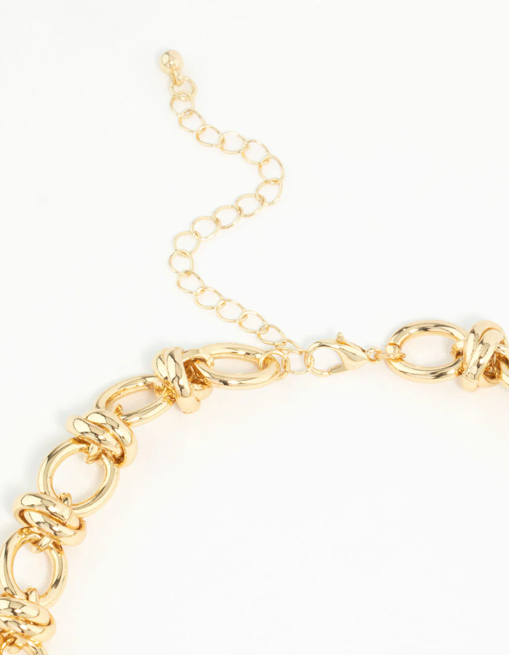 Gold Plated Knotted Chain Necklace - Image 3