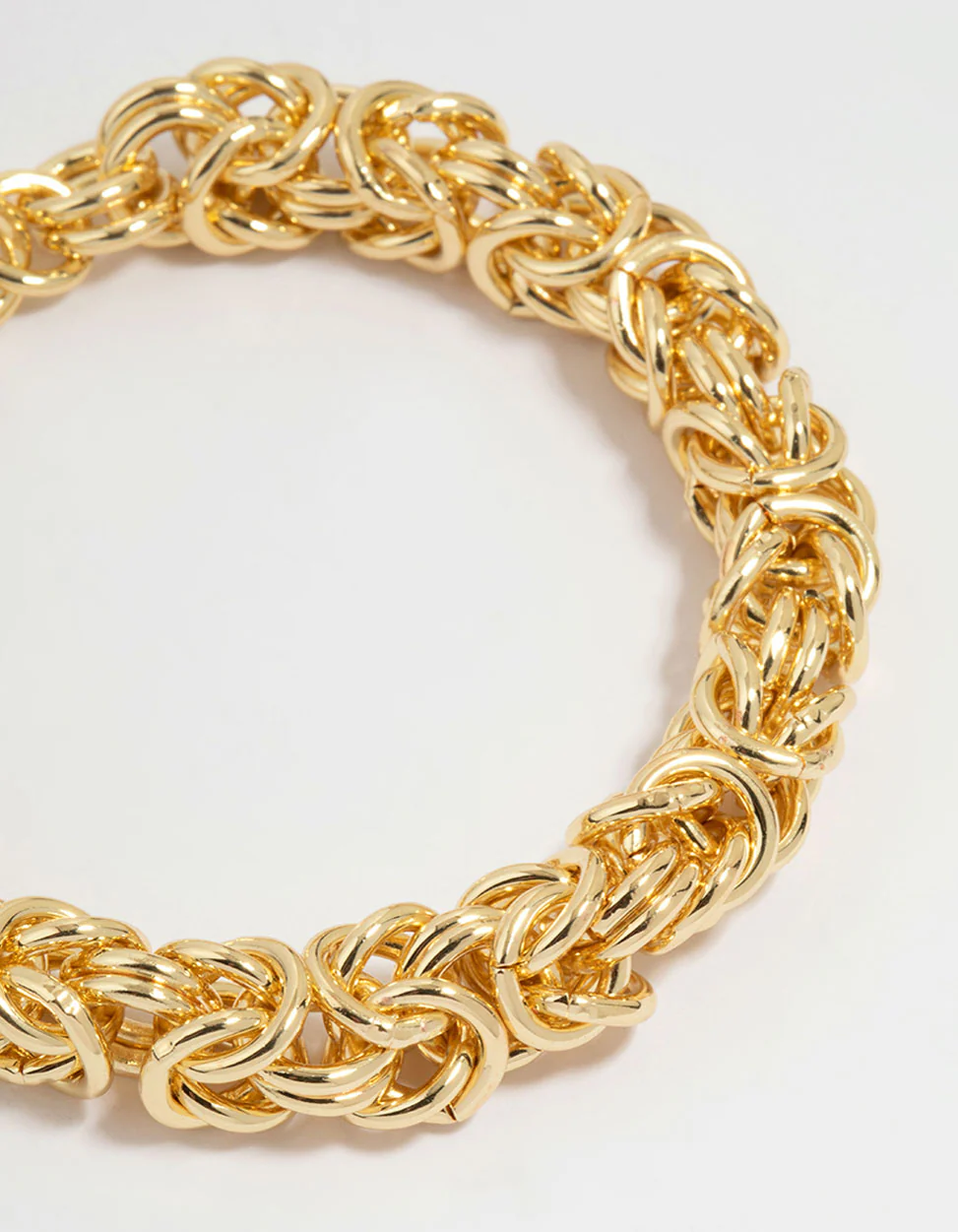 Gold Plated Knotted Cluster Chain Bracelet - Image 2