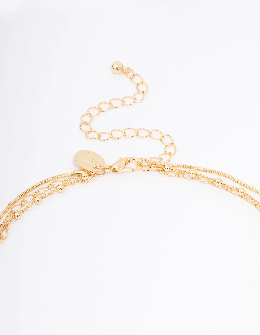 Gold Plated Large Coin Triple Layered Necklace - Image 3