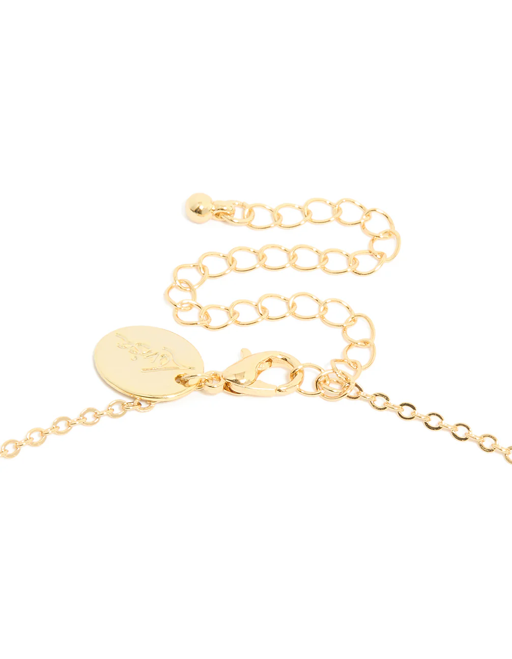 Gold Plated Light & Dark Blue Cubic Zirconia Circle Pendants Necklace - Image 5