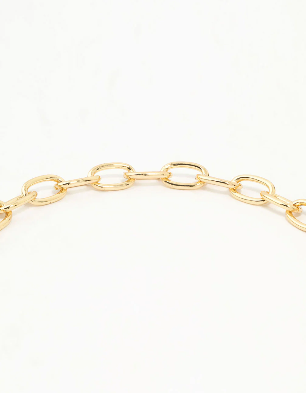 Gold Plated Link Heart Clasp Necklace - Image 5