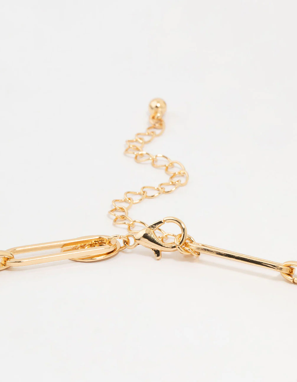 Gold Plated Mixed Link Necklace - Image 5