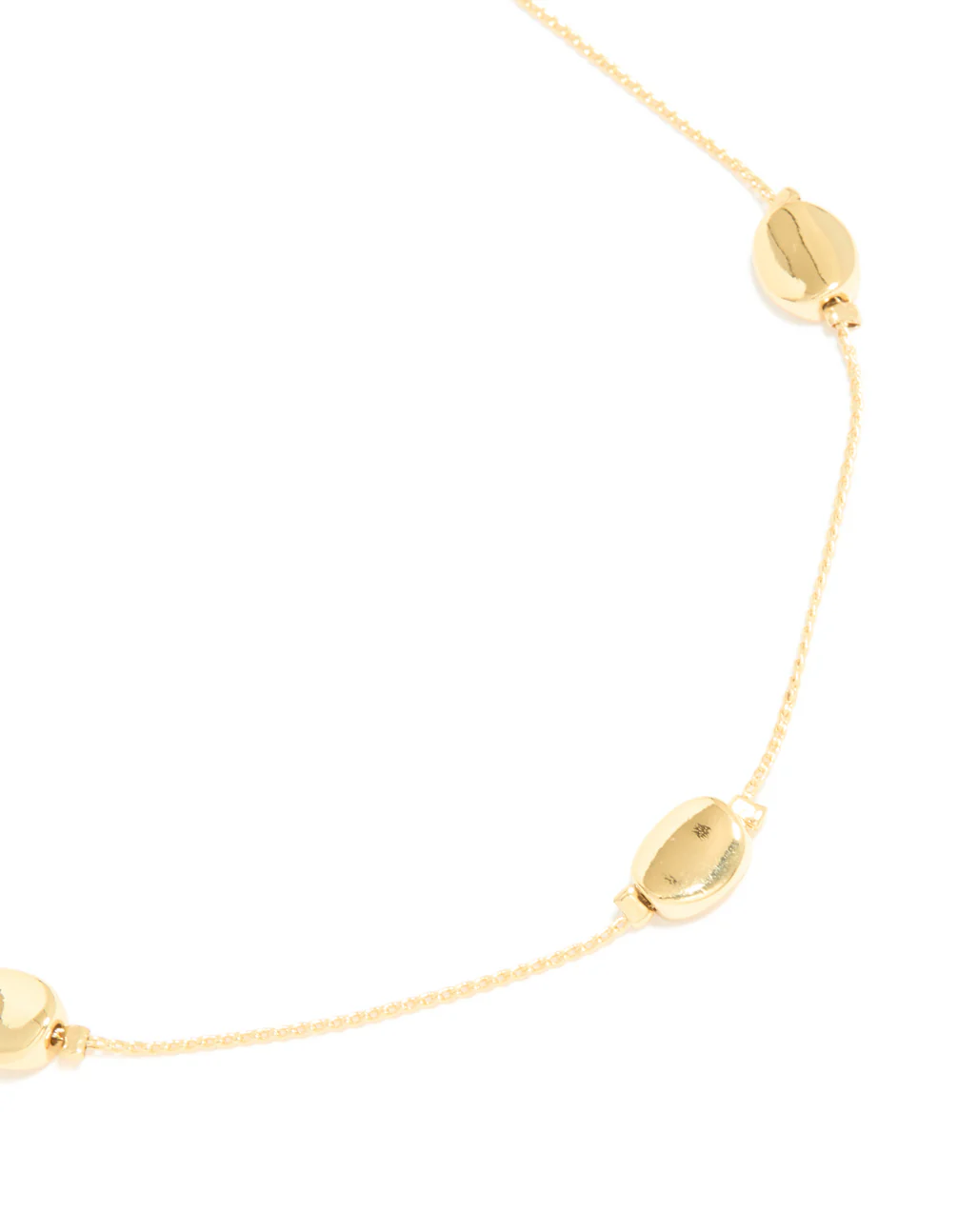 Gold Plated Molten Pebbles Charm Necklace - Image 2