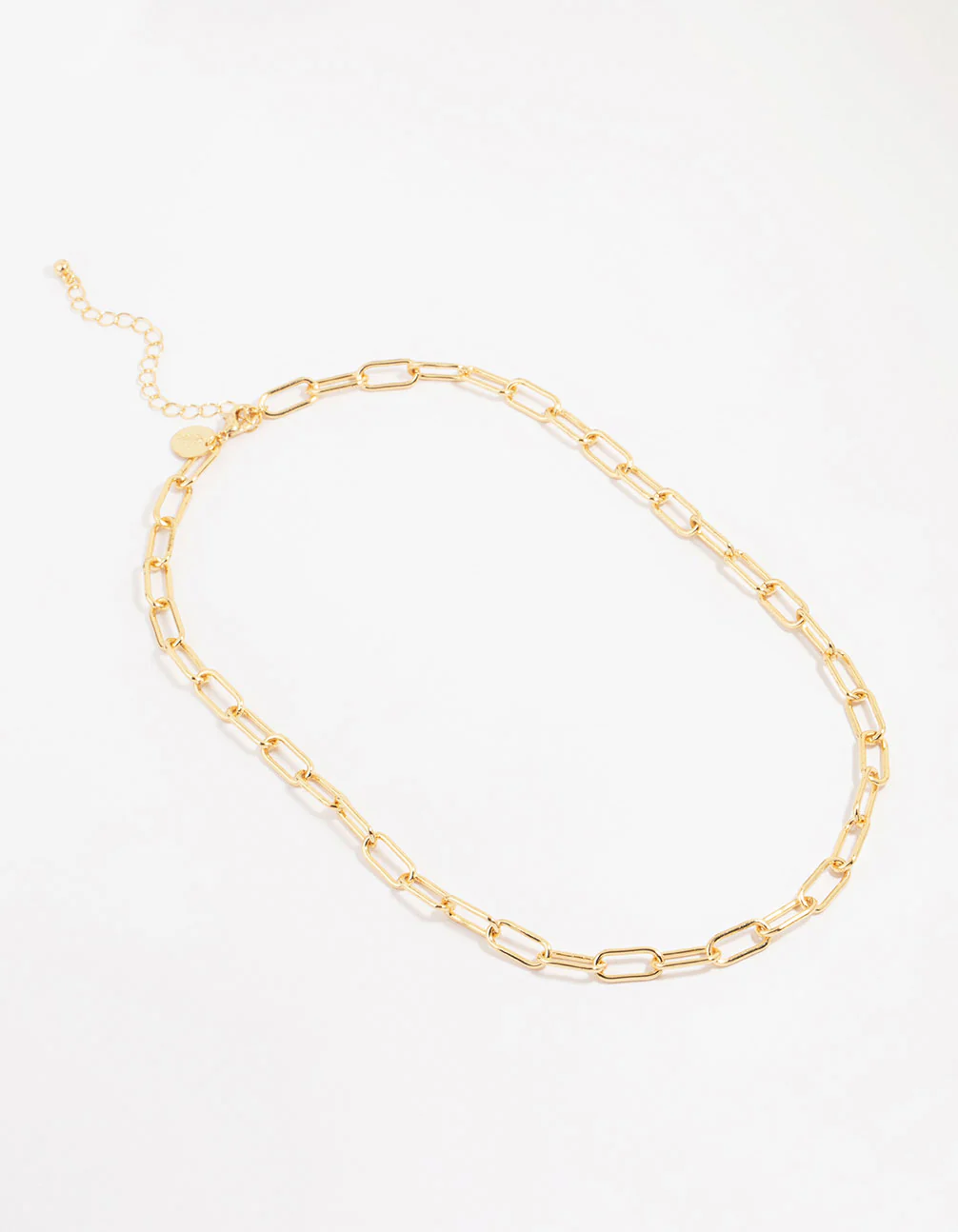 Gold Plated Oval Link Necklace - Image 4
