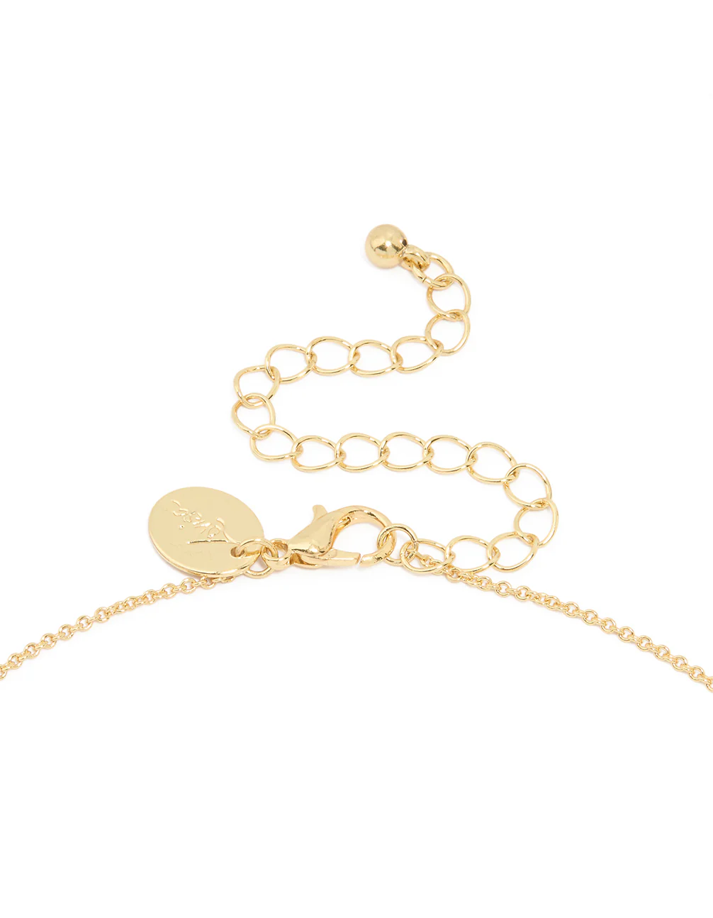 Gold Plated Oval Rondell Chip Necklace - Image 3