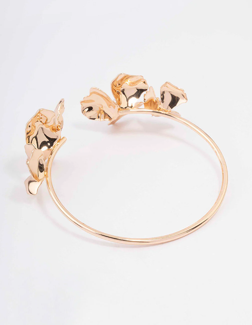 Gold Plated Pearl Centre Flower Wrist Cuff - Image 3