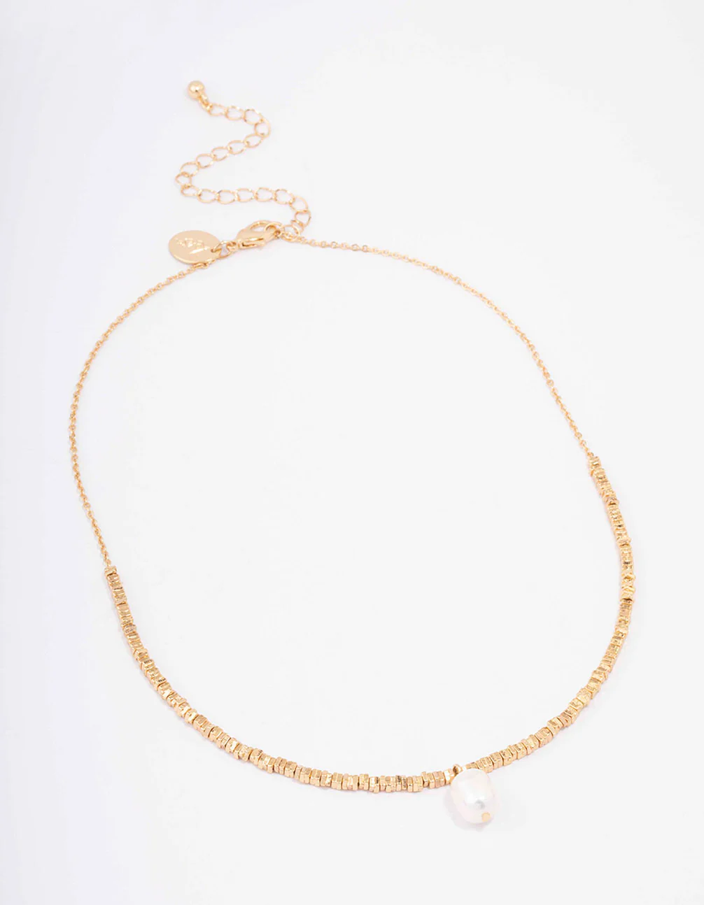 Gold Plated Pendant & Pearl Necklace - Image 2