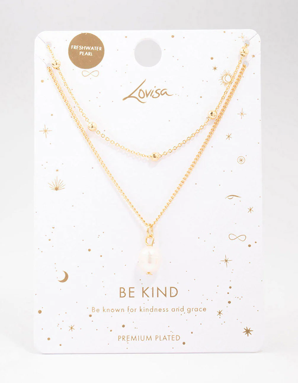 Gold Plated Petite Freshwater Pearl Layered Necklace - Image 2