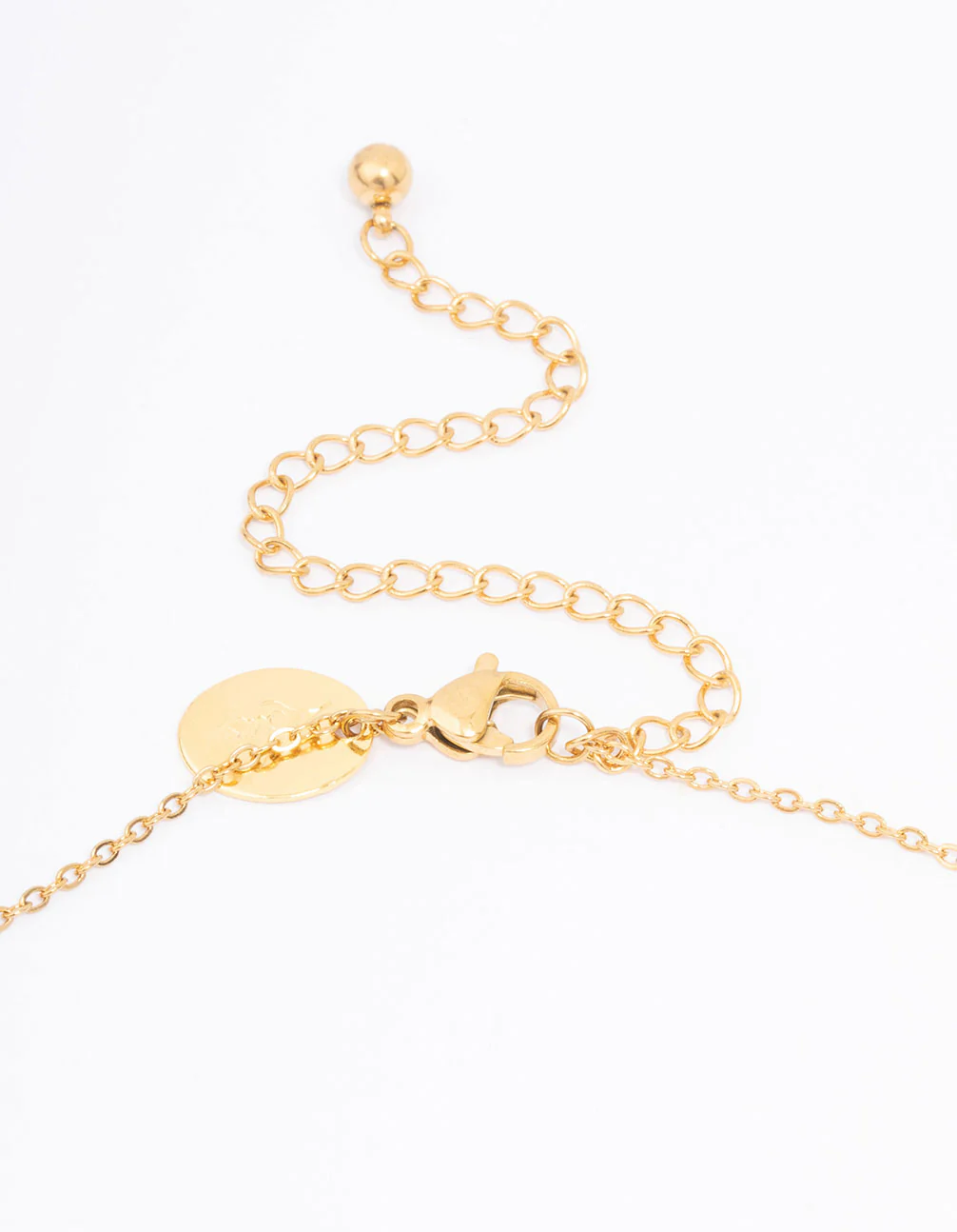 Gold Plated Plain Mini Cross Pendant Necklace - Image 3