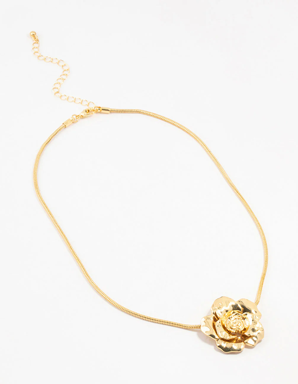 Gold Plated Rose Necklace - Image 2