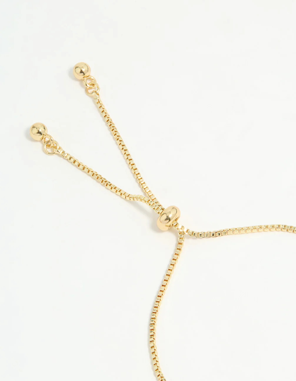 Gold Plated Single Triangle Bow Weave Toggle Bracelet - Image 3