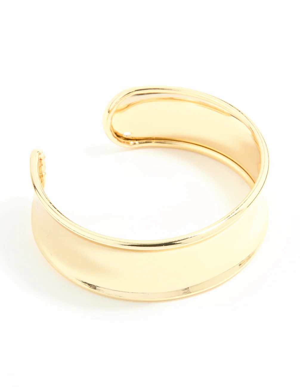 Gold Plated Smooth Thin Wrist Cuff