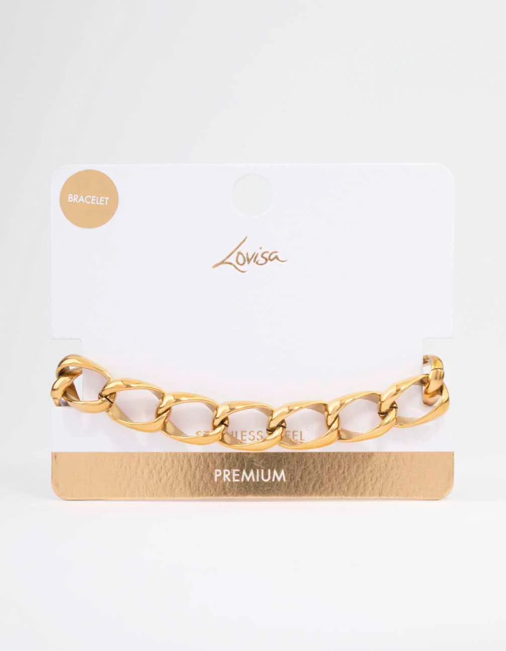 Waterproof Gold Plated Stainless Steel Open Curb Chain Bracelet - Image 3