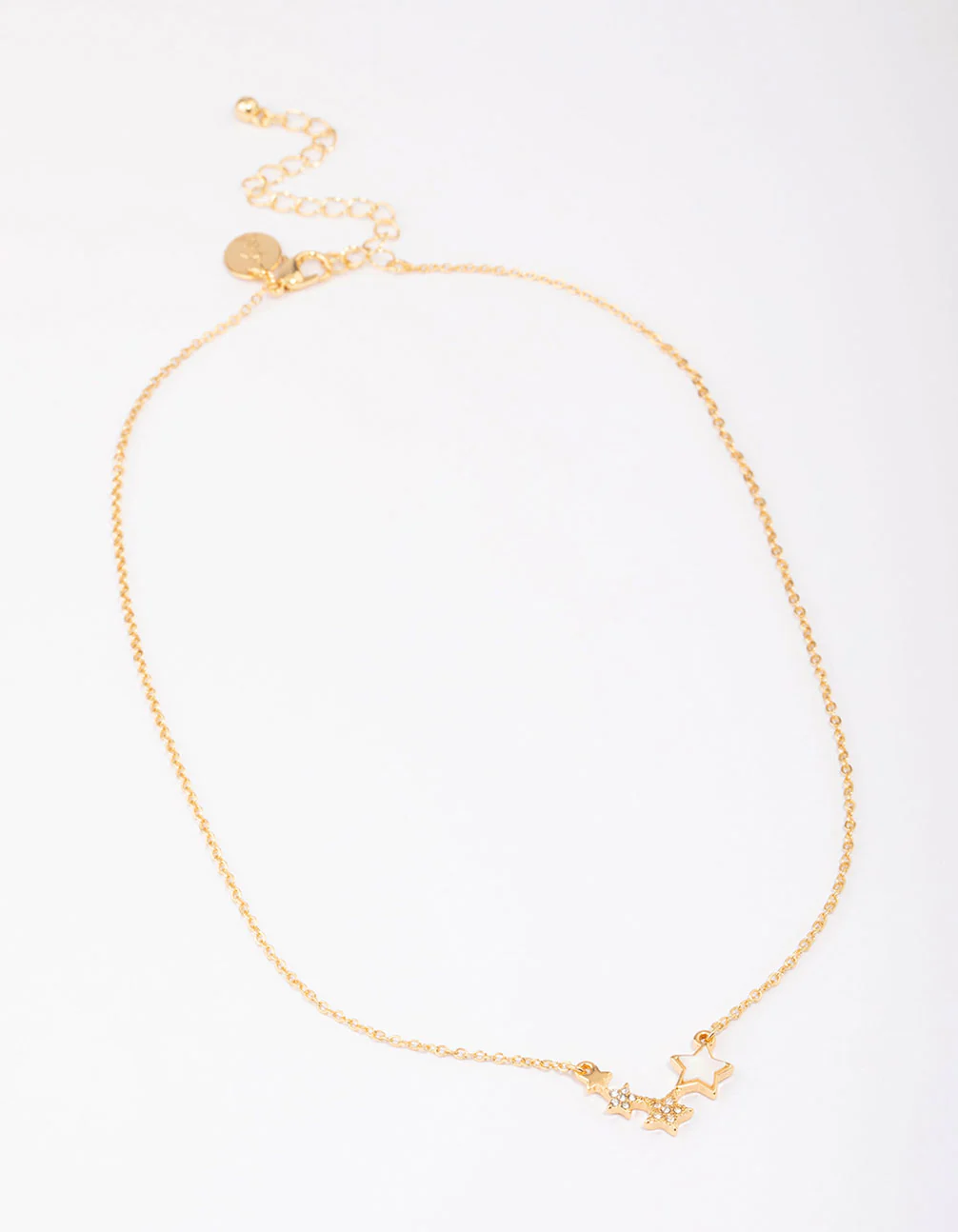 Gold Plated Star Trail Cubic Zirconia Pendant Necklace - Image 3