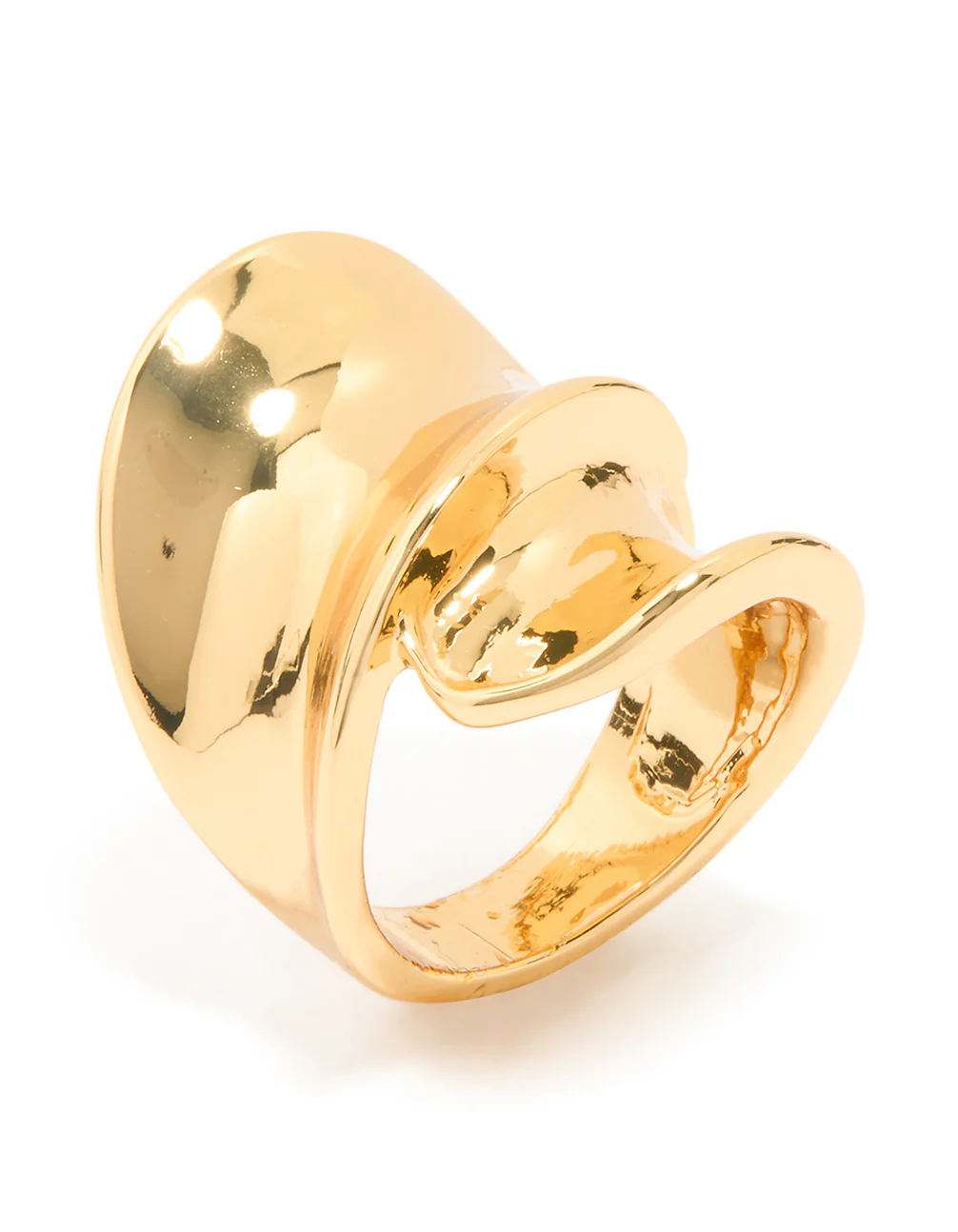 Gold Plated Statement Double Wrap Ring - Image 2
