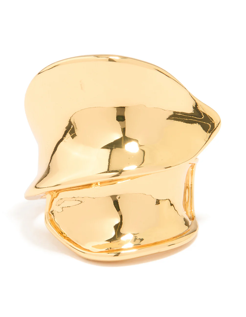 Gold Plated Statement Double Wrap Ring - Image 3