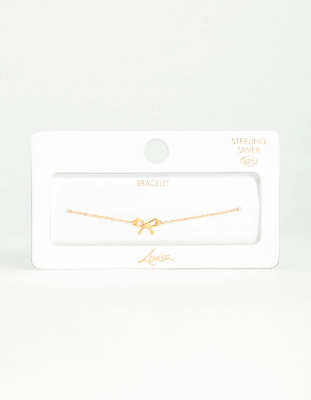 Gold Plated Sterling Silver Bow Chain Bracelet - Image 3