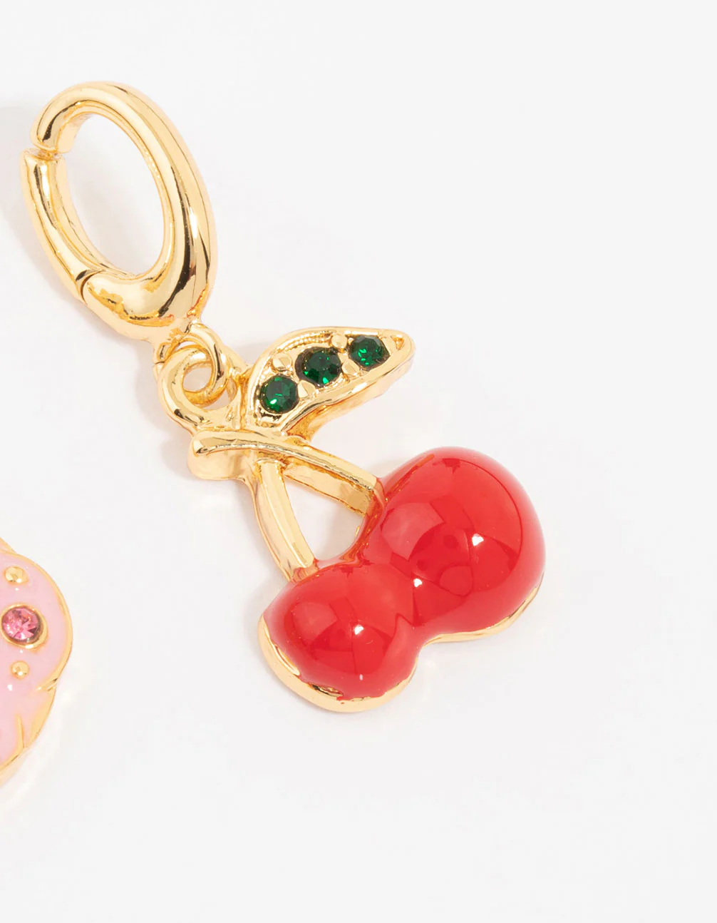 Gold Plated Strawberry & Doughnut Charms 3-Pack - Image 3
