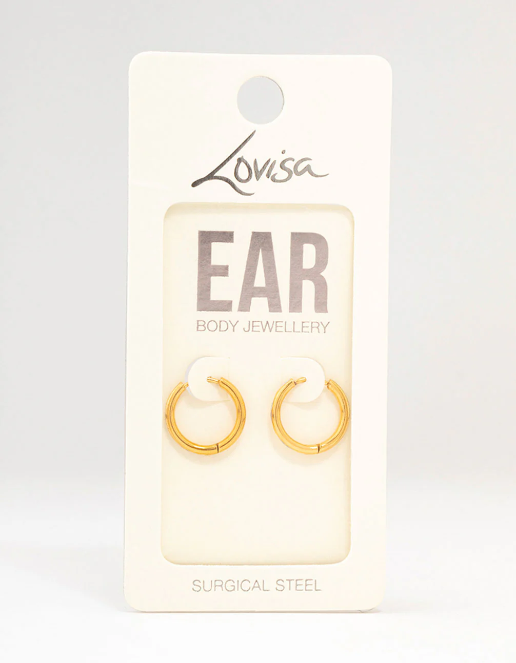 Gold Plated Surgical Steel Classic Hoop Earrings - Image 3