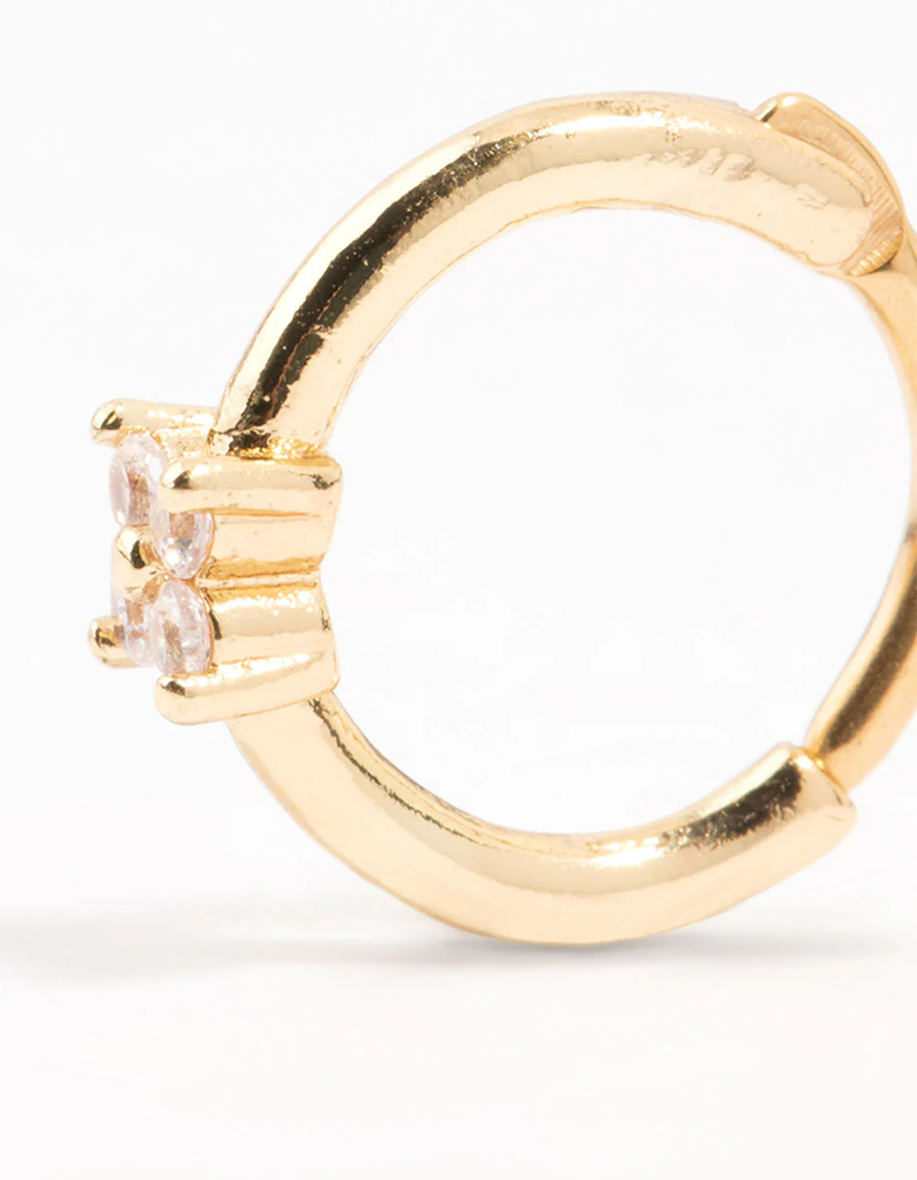 Gold Plated Surgical Steel Mini Flower Clicker Ring - Image 2