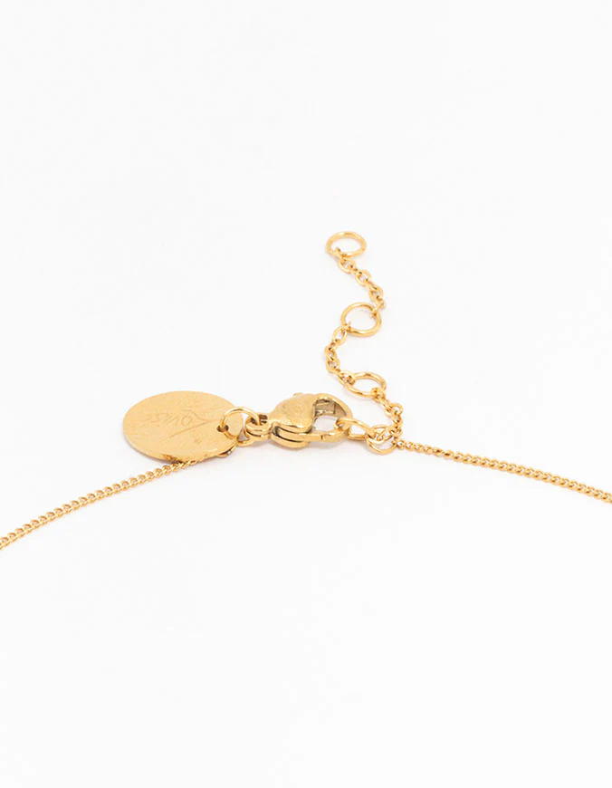 Waterproof Gold Plated Stainless Steel Organic Disc Pendant Necklace - Image 5