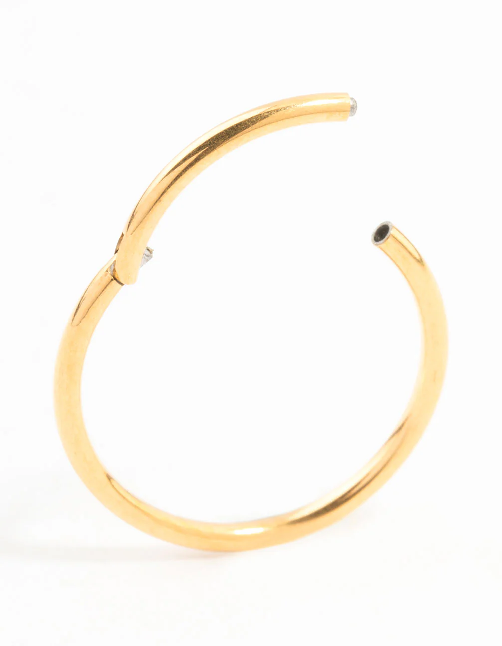 Gold Plated Surgical Steel Plain Clicker Ring 14MM - Image 2