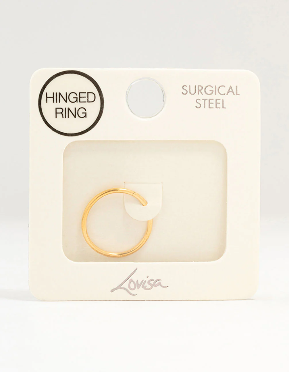 Gold Plated Surgical Steel Plain Clicker Ring 14MM - Image 3