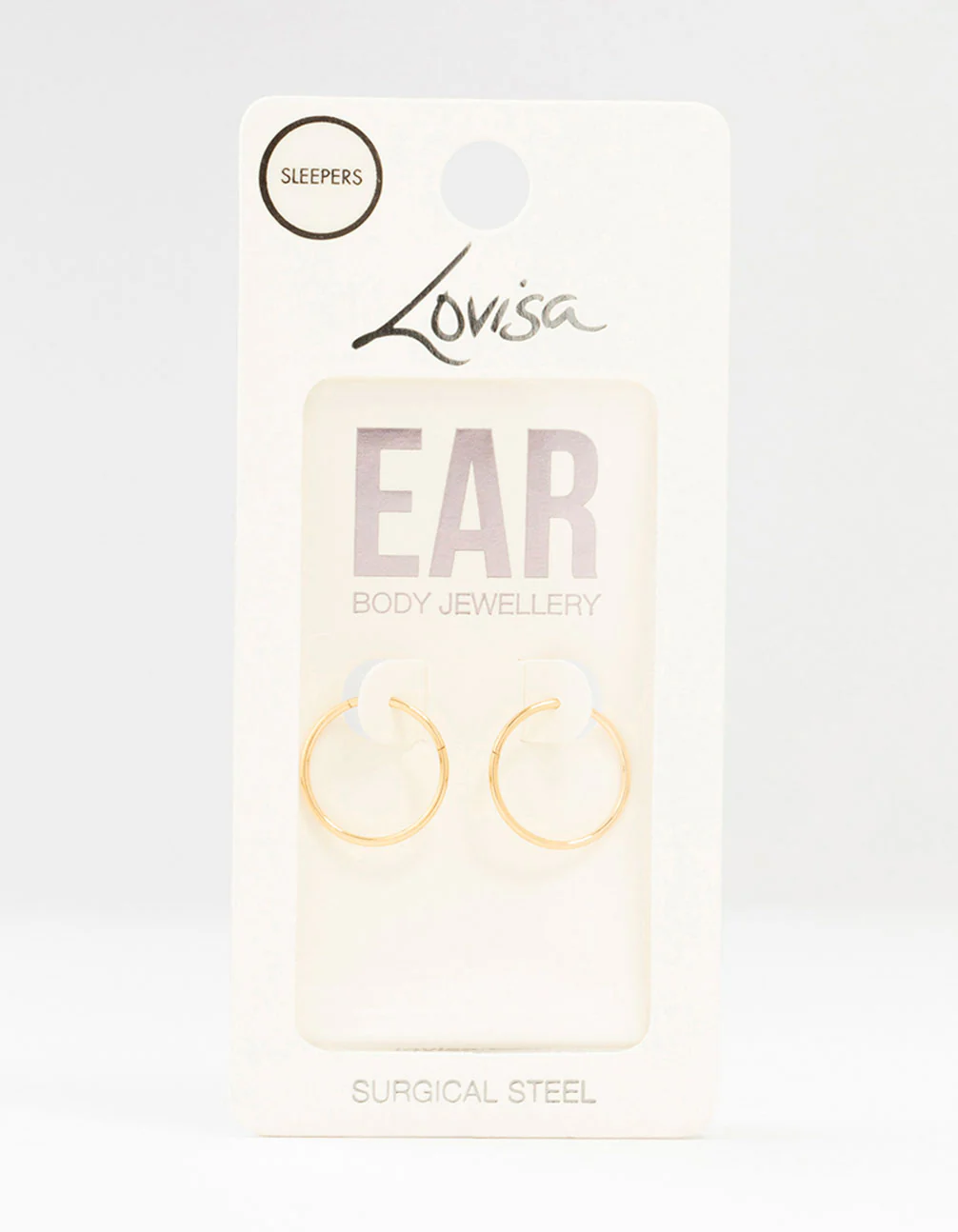 Gold Plated Surgical Steel Sleeper Earrings 14MM - Image 3