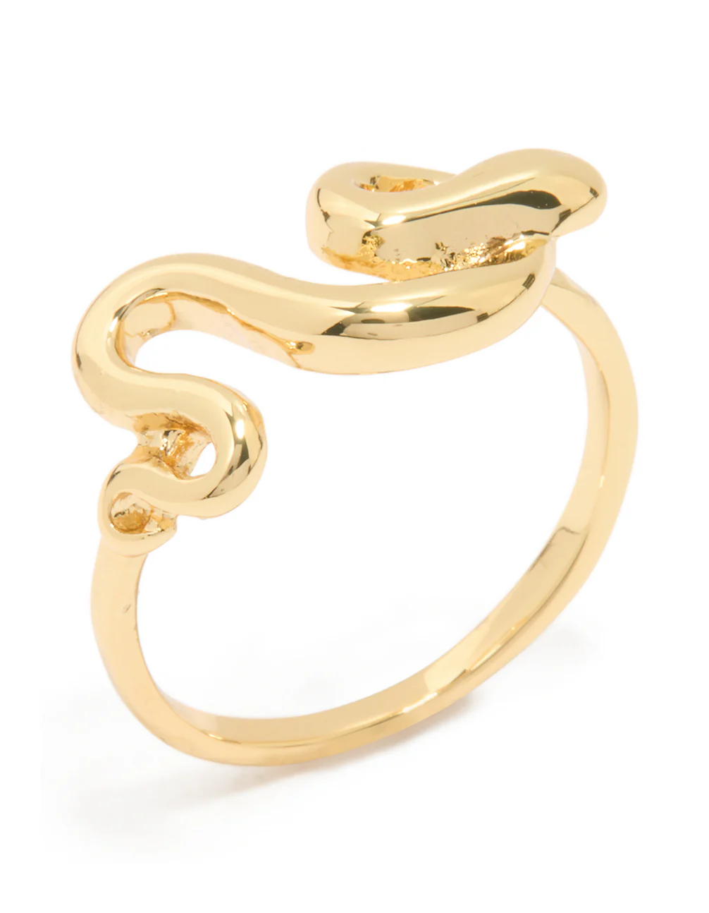 Gold Plated Swirl Loop Ring - Image 2