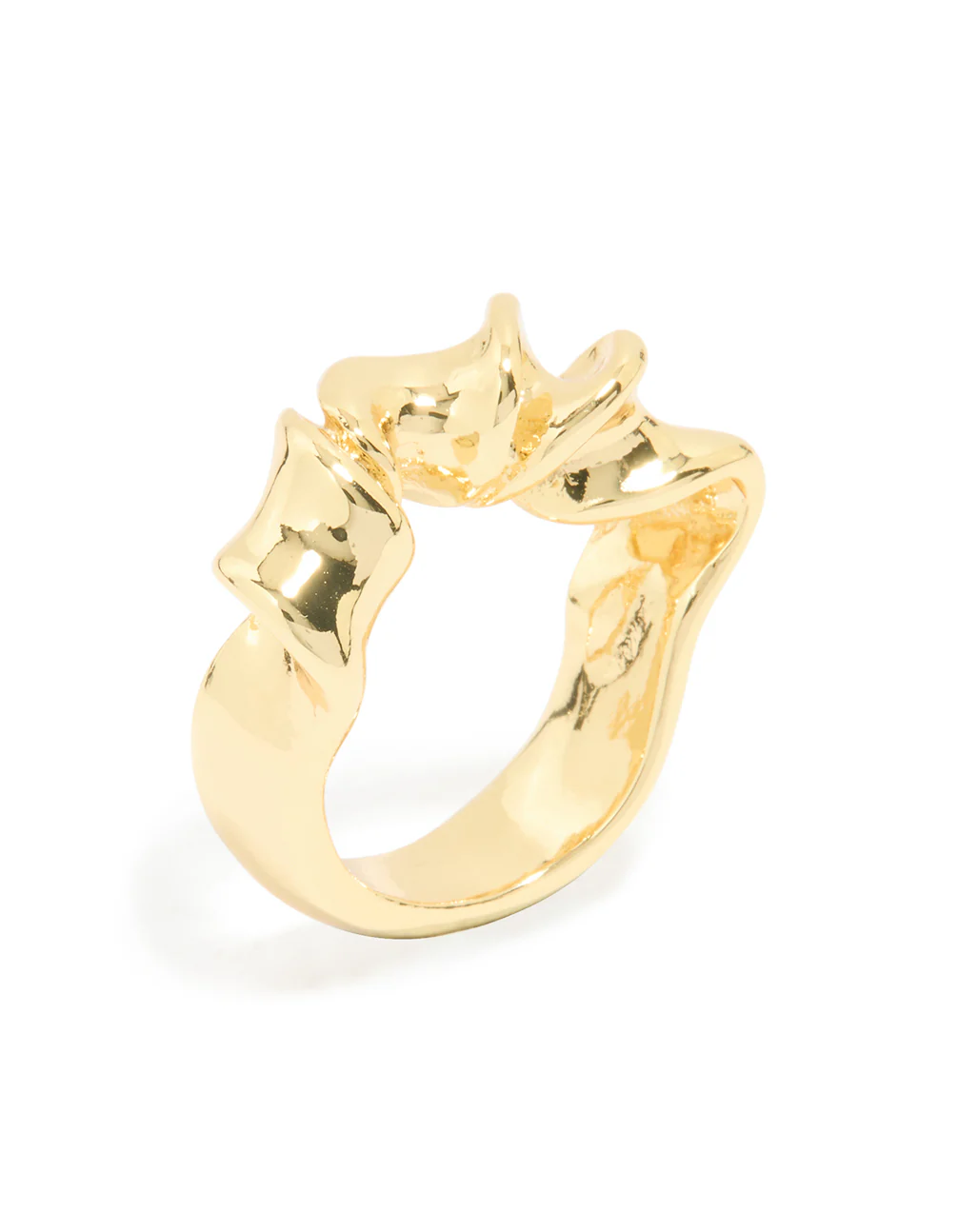 Gold Plated Swirl Twist Ring - Image 2