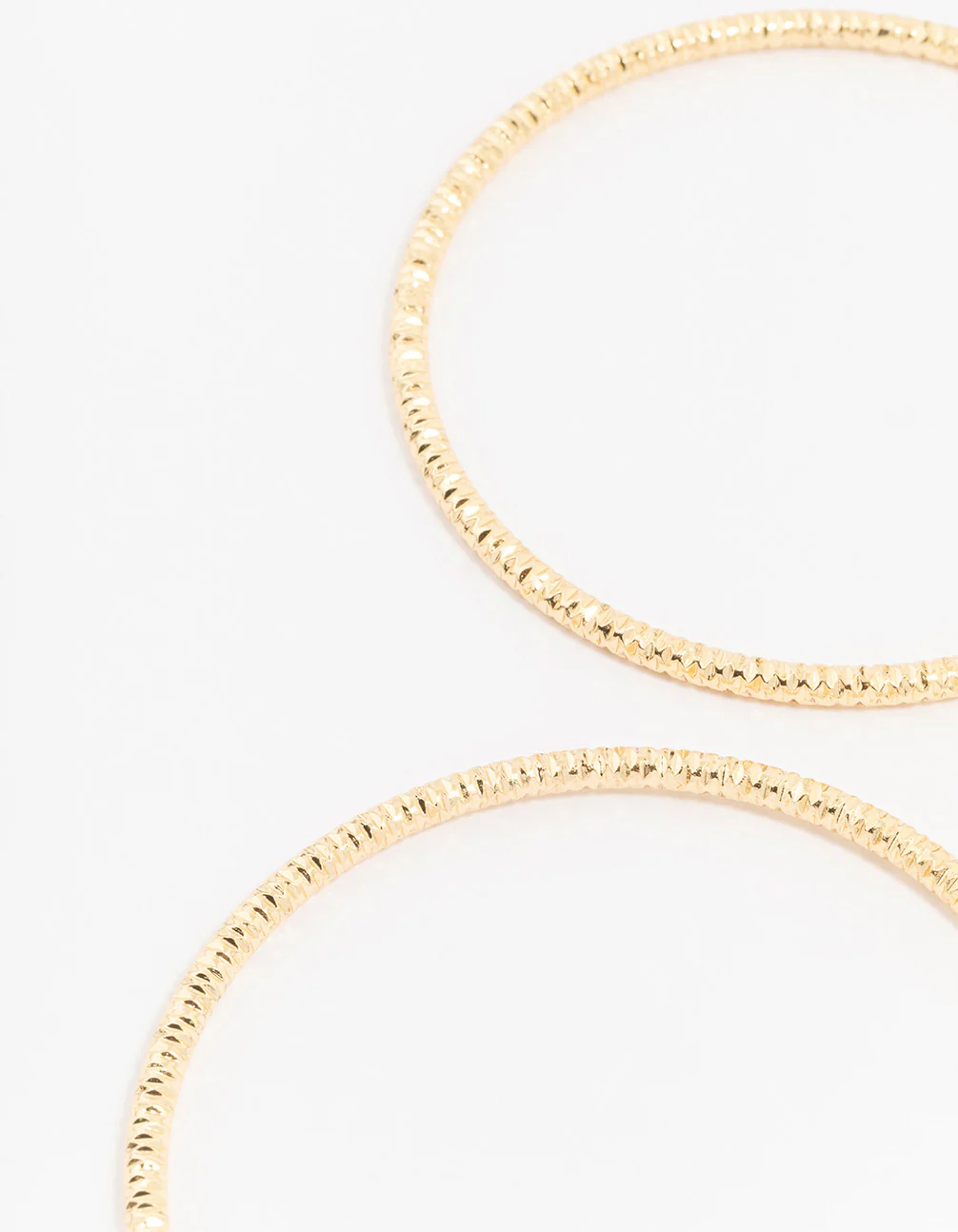 Gold Plated Brass Texture Bangle 3-Pack - Image 2