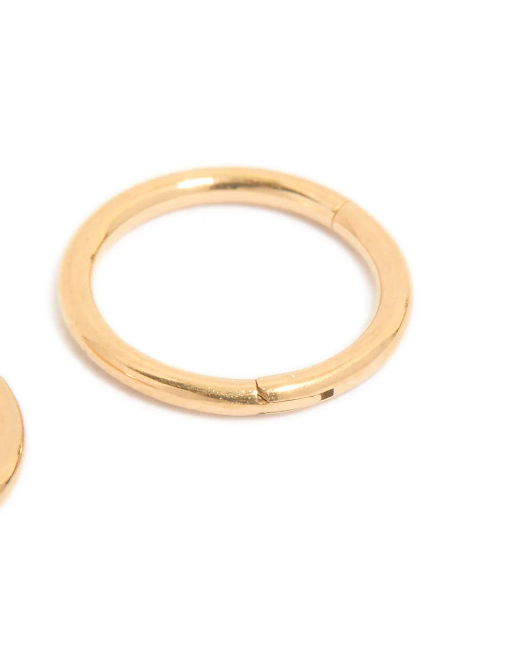 Gold Plated Titanium Fine Sleeper Earrings 6mm - Image 5