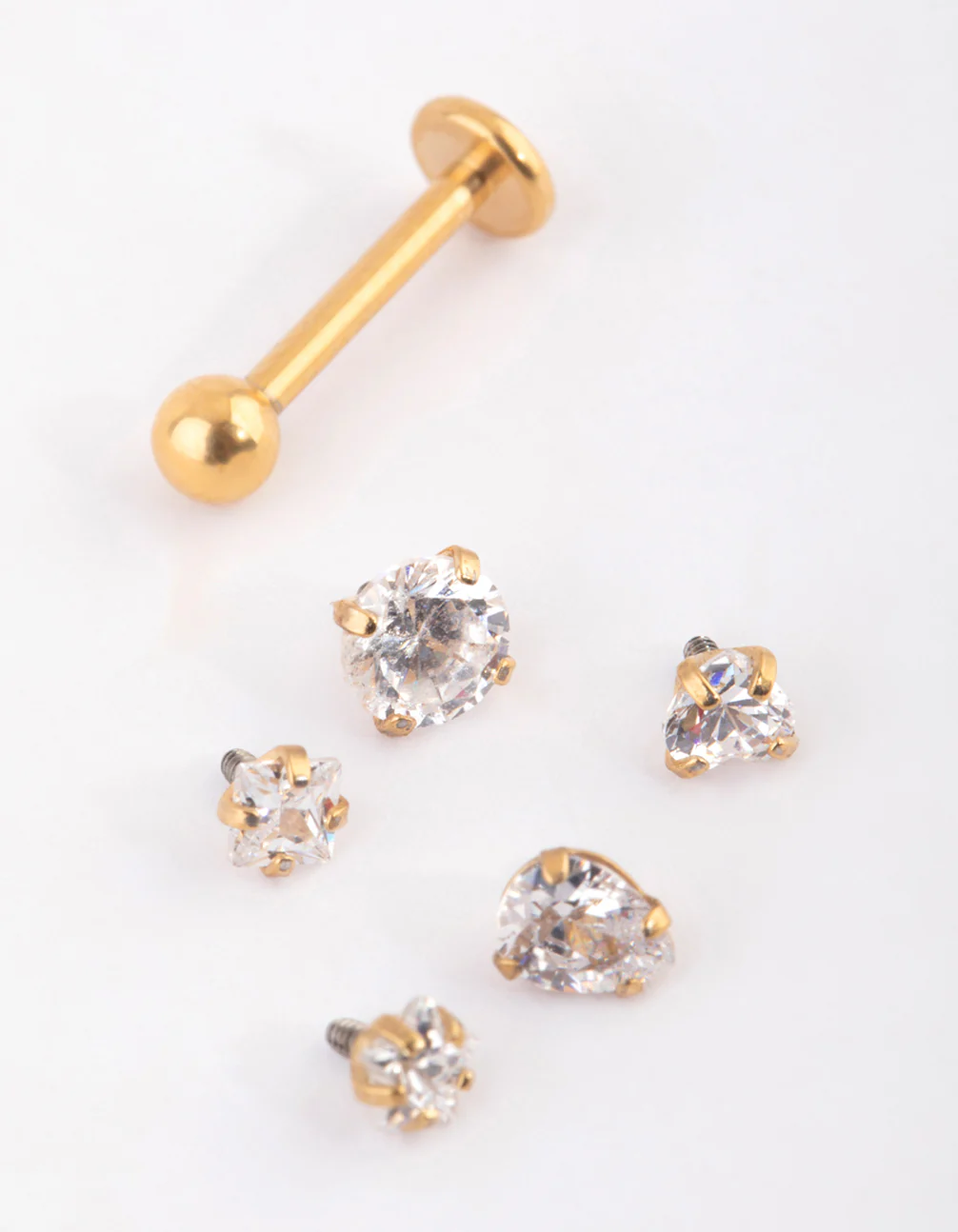 Gold Plated Titanium Graduating Bezel Flat Backs 6-Pack
