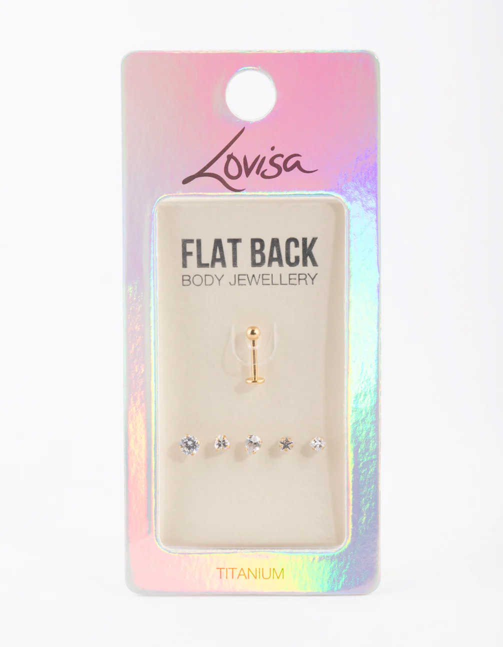 Gold Plated Titanium Graduating Bezel Flat Backs 6-Pack - Image 2