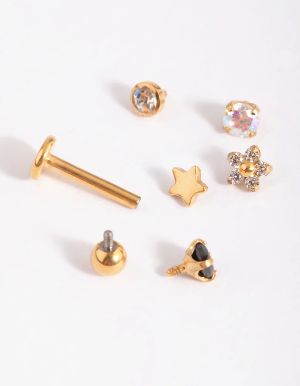 Gold Plated Titanium Pretty Flat Back 6-Pack - Image 3