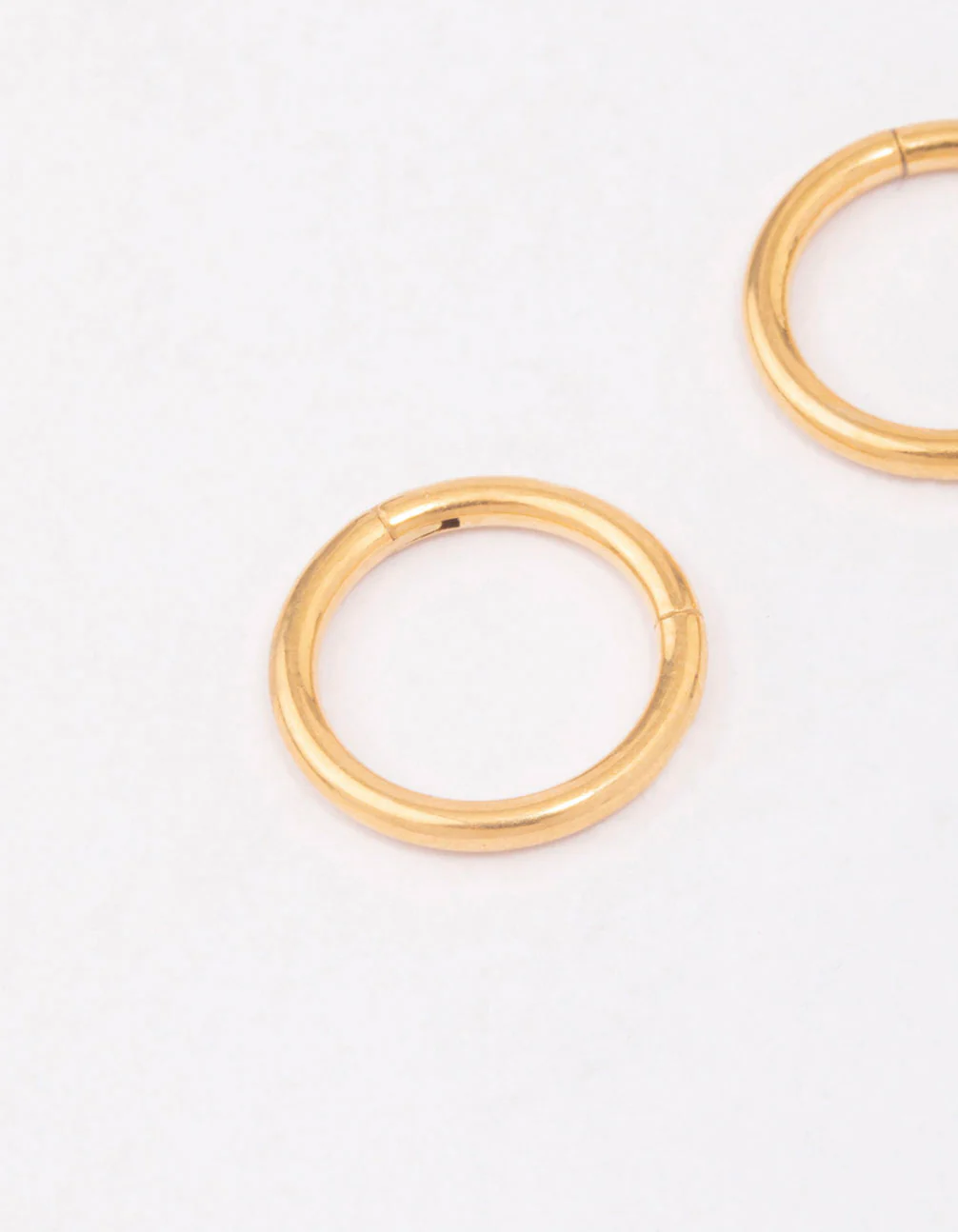 Gold Plated Titanium Sleeper Earrings 10mm - Image 2
