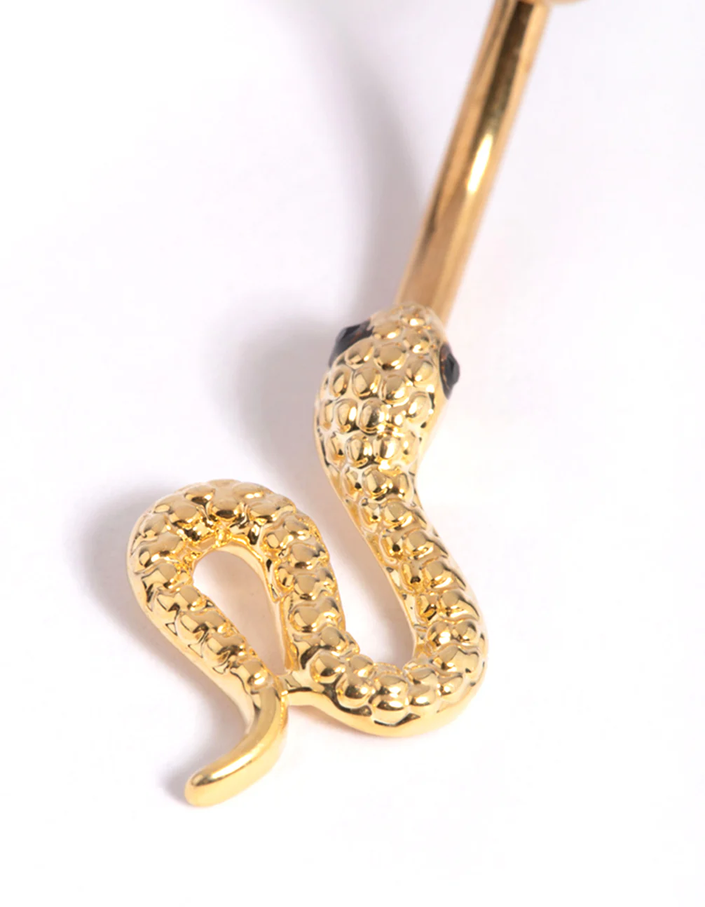 Gold Plated Titanium Textured Snake Belly Bar - Image 2
