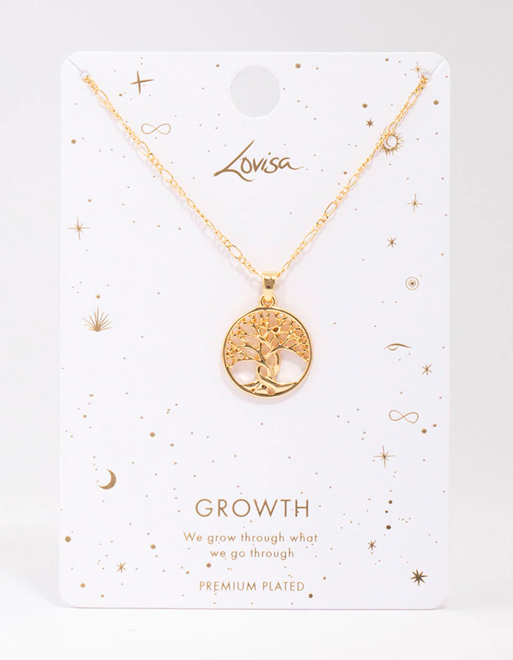 Gold Plated Tree of Life Pendant Necklace - Image 2