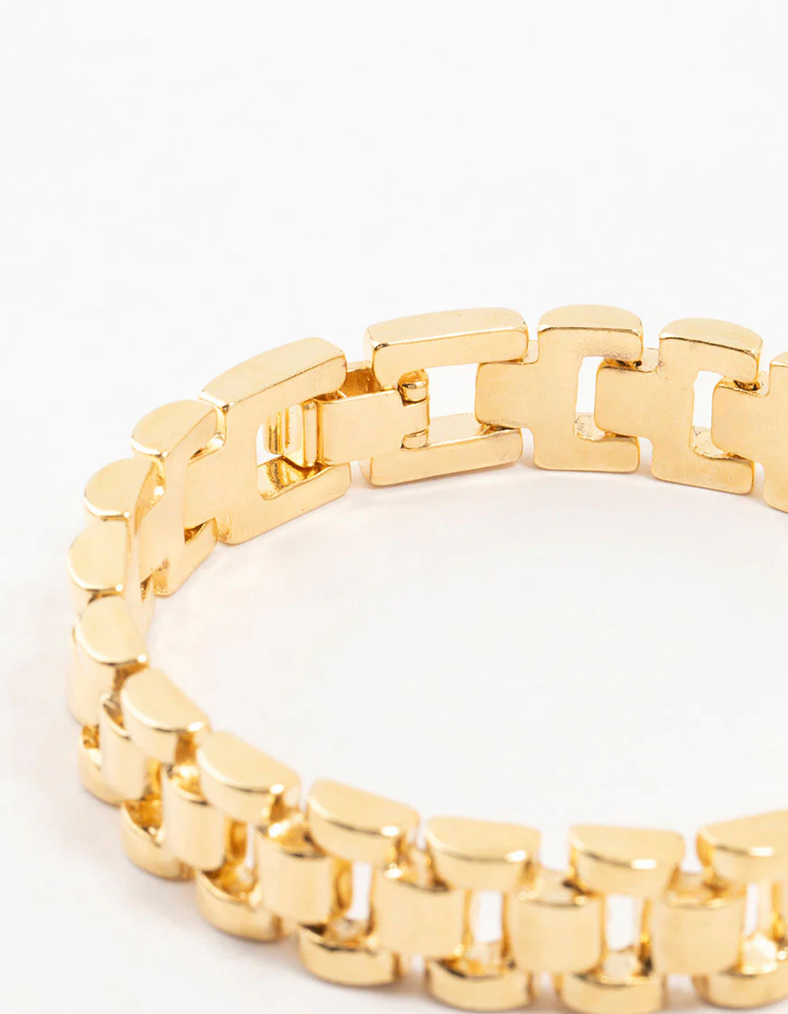 Gold Plated Watch Chain Bracelet - Image 3